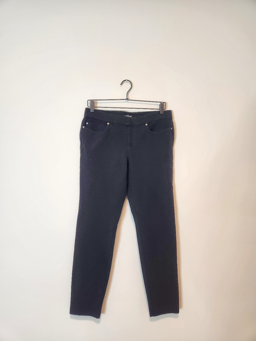 Eileen Fisher Fine Ribbed Textured Pants 5 Pocket Size Medium - Picture 2 of 8